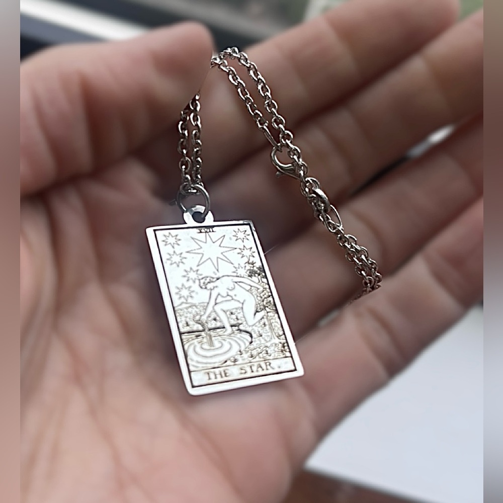 The Star Stainless Tarot Card Pendant Necklace